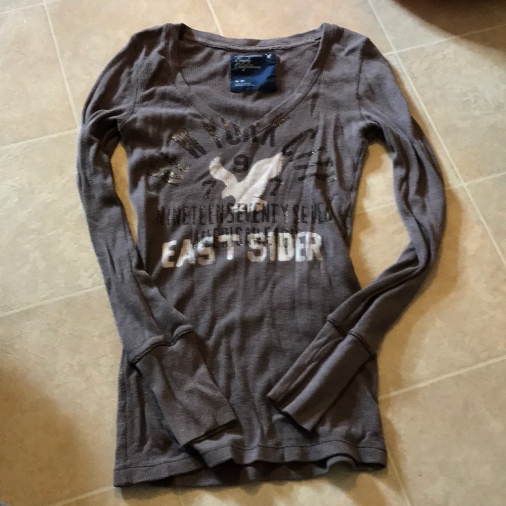 American Eagle Brown Long Sleeve